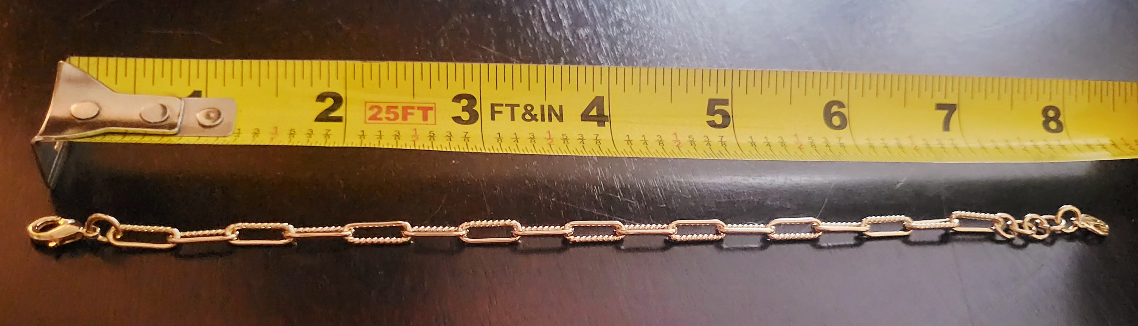 John Medeiros Gold-Tone Textured Link Bracelet – Adjustable 8"