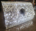 Kurt Geiger London Silver Glitter Acrylic Party Eagle Clutch Evening Bag.