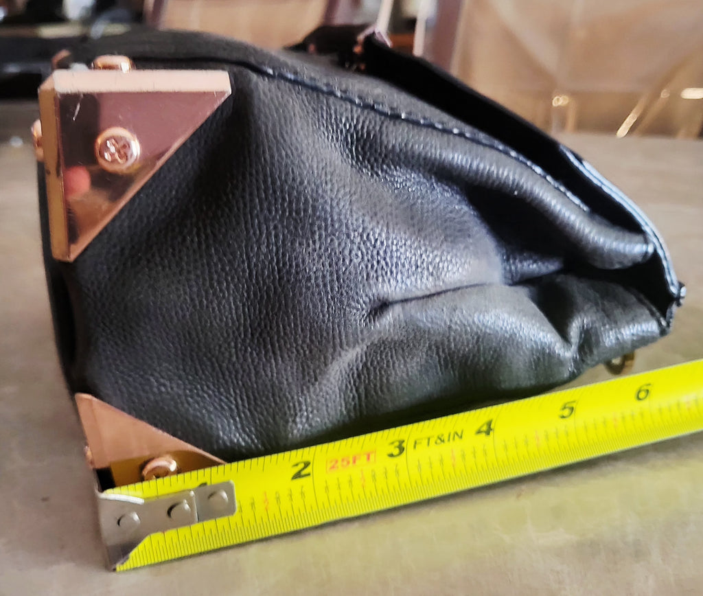 Alexander Wang Prisma Marion Black Leather Crossbody Bag – Rose Gold Hardware.